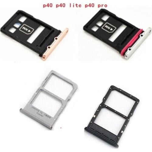 10pcs Dual SIM Card Tray Holder Slot Adapter Socket For Huawei P40 Pro P40 Lite Replacement Parts