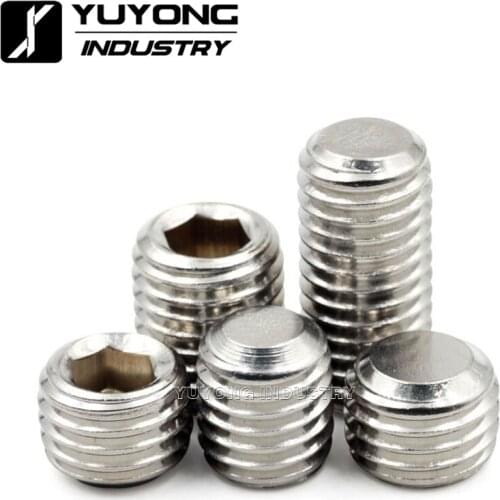 100pcs/Lot SS304 Stainless Steel Allen Head cup point Hex Socket Set Screw Grub Screw