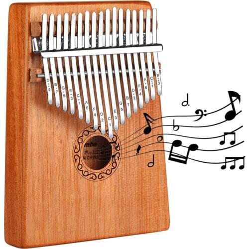17 Keys Bull Kalimba Thumb Piano Made By Single Board High-Quality Mbira Sanza African Wood Mahogany Body Musical Instruments