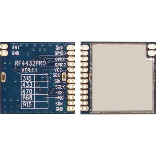 2pcs/lot RF4432PRO - Low cost 433 / 470 / 868 / 915MHz 100mW 1km small RF Transceiver Front End wireless Module