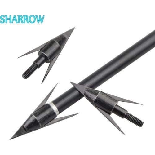 6/12pcs 145Grains Bow Fishing Arrowhead Broadhead Arrow Tips 2 Fixed Blades for Archery Hunting Fishing Shooting Accessories