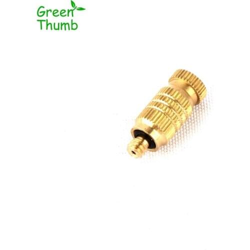 30pcs 3/16 Inch Brass Spray Nozzle Aperture 0.1,0.15,0.2,0.3,0.4,0.5mm Metal Sprinkler Green Thumb Cooling Humidify Mist Nozzle