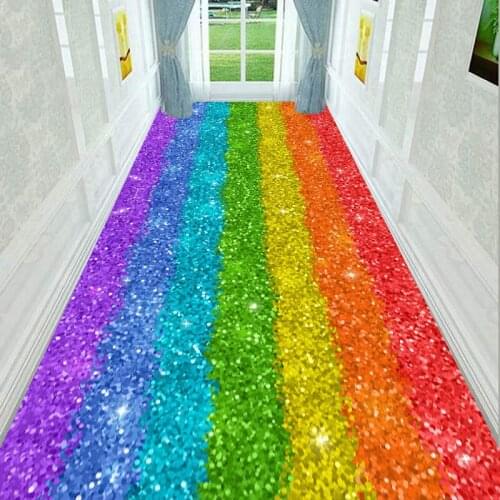 LOGO Custom 3D Printing Wedding Carpets Home Hallway Decor Large Rug Aisle Corridor Area Rug Customized Hotel Stair Antiskid Mat