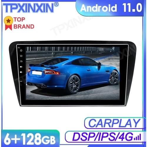 6+128GB Android 11 For Skoda Octavia 2014 -2017 Car Multimedia Player GPS Navi Audio Stereo Screen DVD Head Unit Tape Recorder