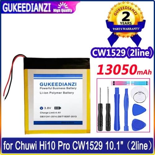 GUKEEDIANZI Battery 13050mAh CW1529 (2line) for Chuwi Hi10 Pro CW1529 10.1" Tablet inner 30125130 Batteries