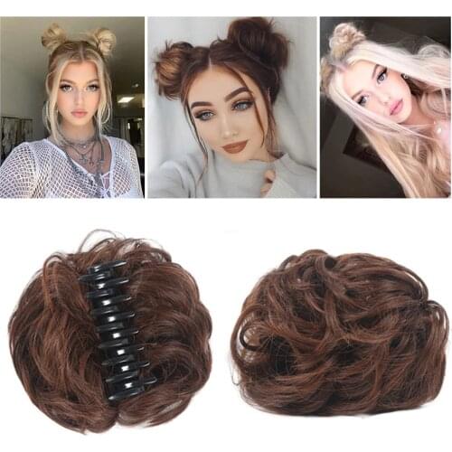 Large Comb Clip In Curly Hair Extension Synthetic Hair Pieces Women Cover Hairpiece Extension Hair For Girls Hair Synthetic