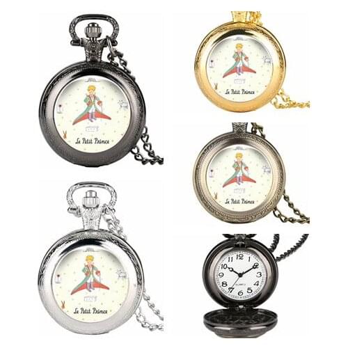 Antique Mens Pocket Watch Quartz Analog Pocket Watch for Boy Arabic Number Pendant Chain Necklace Pocket Watches for Teenager