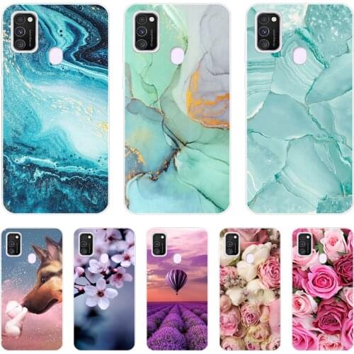 For Samsung M21 Case 6.4 inch Silicone Soft Back Cover For Samsung Galaxy M21 Case Cartoon TPU Coque for Samsung M 21 Bumper Bag