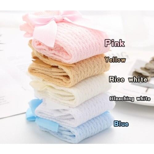 Baby Infant Toddler Children Non-Slip Soft Cotton High Bow Knee Rich Long Socks
