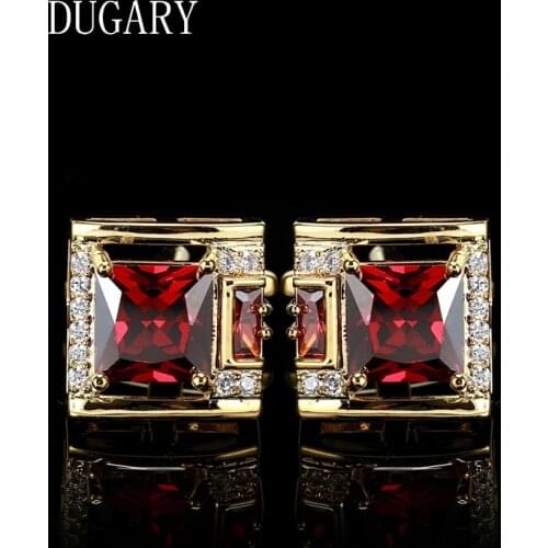 DUGARY Luxury shirt cufflinks for mens Brand cuff buttons cuff links gemelos High Quality crystal wedding abotoaduras Jewelry