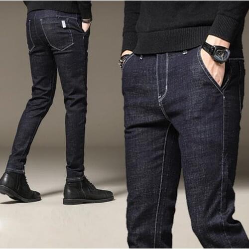 Men Slim Jeans Elastic mens skinny trousers Spring Summer Mens Jeans Men Straight Long Trousers Man Male Stretch Denim Bottoms
