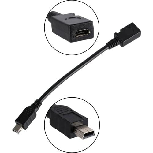 Etmakit USB 2.0 Mini 5-Pin Male to Micro Female Adapter Cable 15cm NK-Shopping