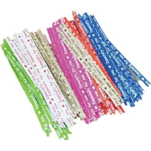 100Pcs Colorful Packing Twist Ties for Candy Cake bag ornament Lollipop Gifts Package Wrapping DIY Wedding Decoration