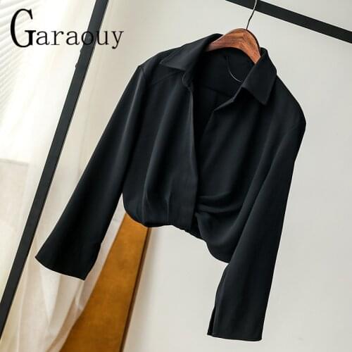 Garaouy Womens Long Sleeve Polo Shirts