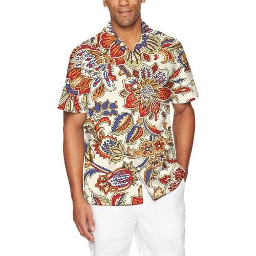 Retro ethnic clothes 3D Print Flower graphic tee Hawaiian shirt 2021 Summer Short Sleeve Shirts Streetwear oversize Blouses 6XL