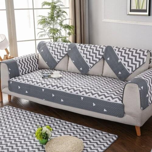 Cotton Sofa Cover for Living Room Cheap Solid Color Dirt-proof Sofa Cover Elastic Protect Pet Dog Cushion Mat 1-4 Seats Sofa