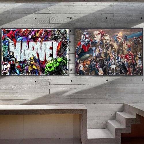 Full Drill Square/Round 5D Diamond Painting Marvel Comics Avengers Collection Superhero Diamond Embroidery Home Decoration
