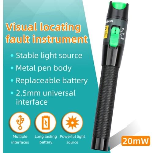 KELUSHI FTTH Red Light Source Optical Fiber Cable Tester 20mW Visual Fault Locator 650nm Optical Fiber Tester