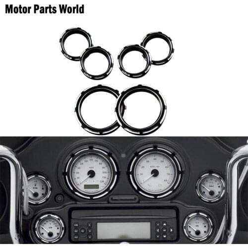 Motorcycle Instrument Cover Board 4" Speedometer 2" Burst Bezel For Harley Touring Road Glide Street Glide FLHT Tri 1996-2013
