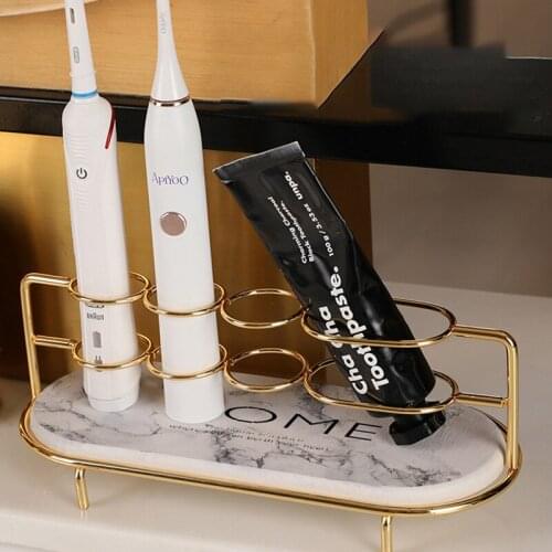 Metal Electric Toothbrush Holder Quick-drying Tooth Brush Stand Multifunction Toothpaste Base Storage Rack Bathroom Accessories