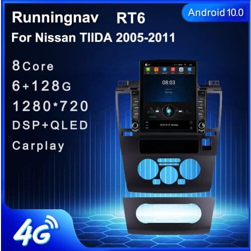 9.7" Android 10.1 For Nissan TIIDA 2005 2011 Tesla Type Car Radio Multimedia Video Player Navigation GPS RDS no dvd