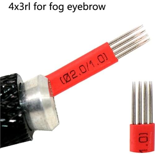 10pcs Newest deisgn permanent makeup microblading blades fog eyebrow needle 4X3RL manual needles for fog eyebrow