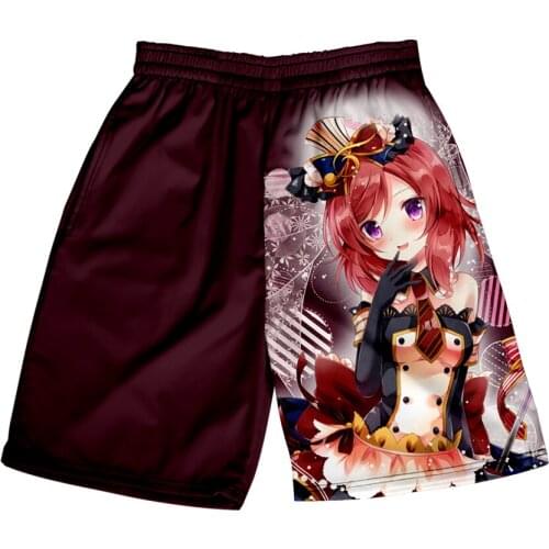 LoveLive! Nishikino Maki μs school idol 3D Print Summer Holiday Women/Men Elastic Waist Streetwear Streetwear Beach Shorts