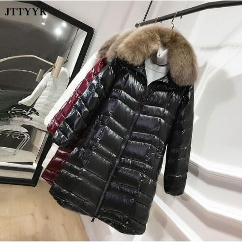 Winter Parka Women Down Jacket 90% White Duck Down Coat Natural fox fur Hooded Long Warm Puffer Jacket 2021 Doudoune Femme Hiver
