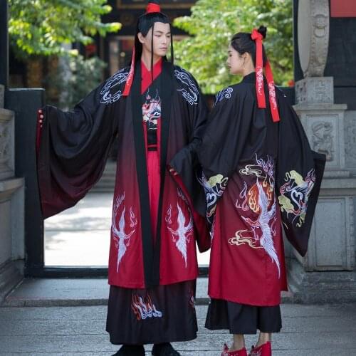 Couples Hanfu Chinese Ancient Traditional Tang Dynasty Costume Adult Festival Outfist Fancy Stage Clothing Women Men DNV12449