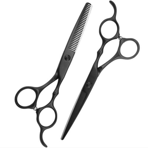Professional japan 440c 6 inch Bamboo hair scissors salon cutting barber makas haircut thinning shears hairdressing scissors set