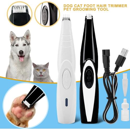 Professional Pet Foot Hair Trimmer Dog Clippers USB Rechargeable Butt Ear Eyes Hair Cutter Growing Clipper Remover Low-noise