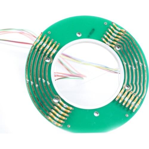 12 Circuits Pancake Slip Rings with Aluminum Alloy Housing for Robots