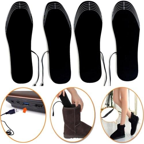 Croppable USB Heating Insole Warm Foot Insoles Charging Heating Insoles for Men Women A7