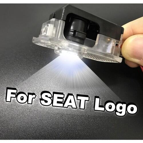 For SEAT Logo Car Door LED Light For Seat EXEO Badge Emblem Ghost Shadow Projector Enter Step Courtesy Lamp 12V Auto Accessories