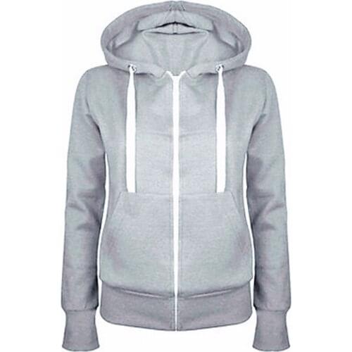 Womens Coat Pockets OuterwearClassic Women Hoodies New Spring Autumn Zipper Hooded Sweatshirts Tie Collar Hoody Jacket