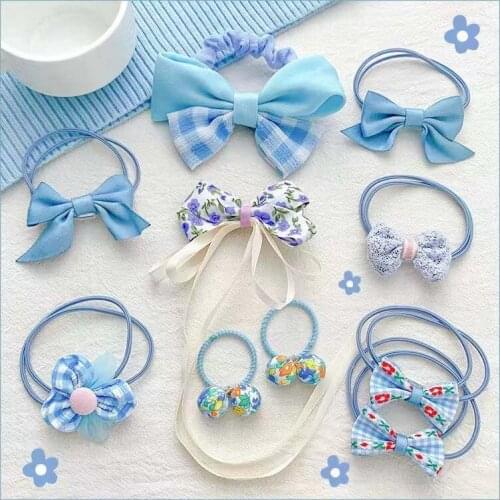 12Pcs/Set High Elastic Hair Bands Solid Pearl Stretch Hair Ties For Women Girls Ponytail Holder Hair Ropes Hair Accessories