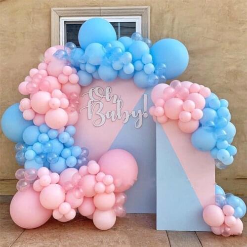 139pcs Gender Secret Boy Girl Balloon Arch Bridge Set Macaron Latex Balloon Pink Blue Birthday Party Holiday Decoration Festival