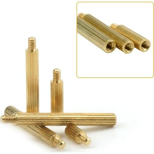 20pcs M2*L+3mm Single Head Spacing Screws Security Surveillance Cameras Pillars Knurled Standoff Spacer