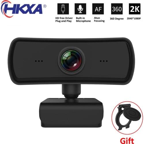 2K 2040*1080P Webcam HD Computer PC WebCamera with Microphone Rotatable Cameras for Live Broadcast Video Calling Conference Work