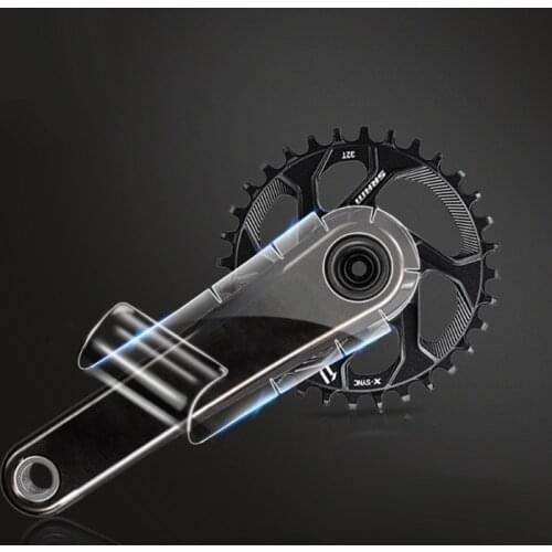 3 Sheets Bike Crank Protective Film Cover Carbon Fiber Tooth Plate Crank Sticker Anti-collision MTB Crank Stickers