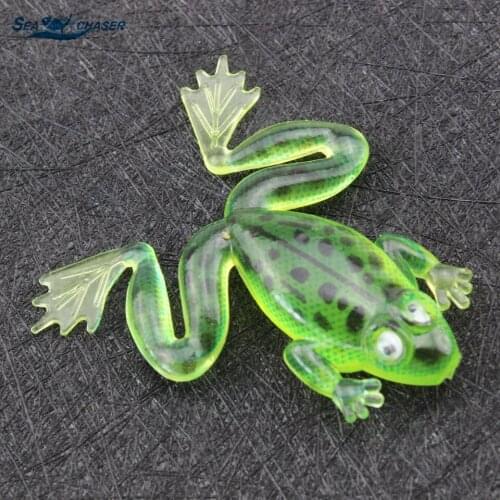 4pcs Frog Soft Baits Artificial Fishing Lure 5cm 3.4g Rubber Soft Worm Plastic Fishing Tackle Topwater Baits