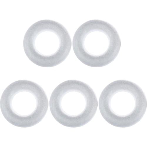 5pcs Polystyrene Styrofoam Foam Ring White Craft Balls For DIY Christmas Party