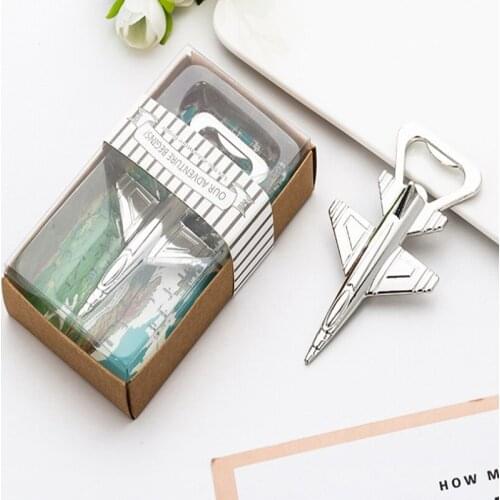 50pcs/lot Wedding Souvenirs Airplane Bottle Opener Antique Warplane Bottle Opener Gift Wedding Favors Gifts