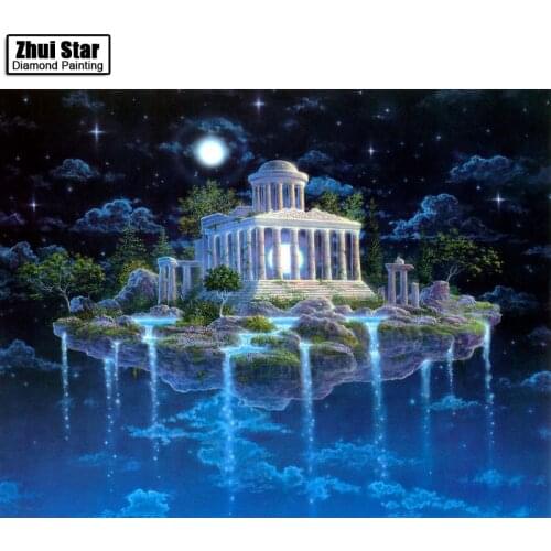 5D diamond embroidery"Temple of Heaven"icons living room decoration diy diamond painting plant 3D diamond mosaic christmas gift