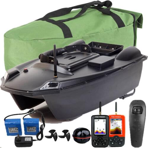 500M Wireless Remote Control Fishing Bait Boat LCD GPS Fishfinder Sonar Sensor Bottom Sink Hopper 10400mAh Batteries RC Toy Boat