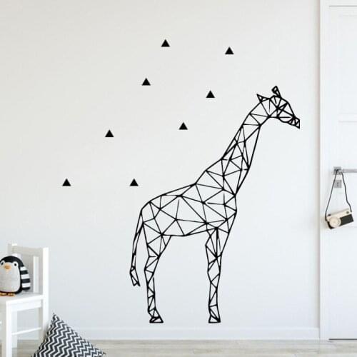 Large Geometry Animals Wall Sticker For house Decoration Living Room Bedroom Decor Art Decals Mural 1PC