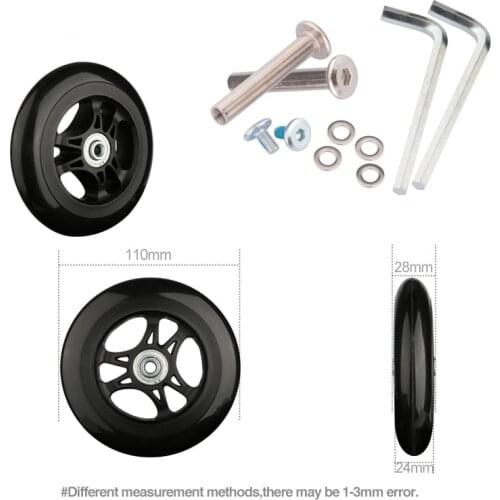 Trolley case universal wheel accessories password suitcase wheel roller aircraft wheel maintenance shock absorption 20 26 inch