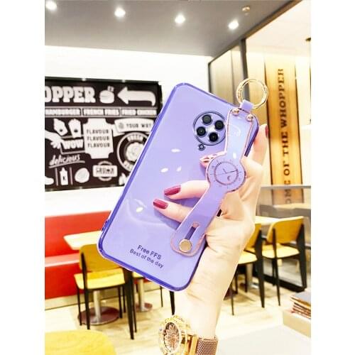 Sumkeymi Neck Wrist Strap Soft TPU Phone Holder Electroplated Case For Redmi Note 9s 7 8 pro Xiaomi 9 10 Ultra Pro Lite K30