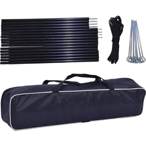 Black Anti-rust Volleyball Net Set Outdoor Adjustable Portable 4-sided Volleyball Net Bracket Set For Beach