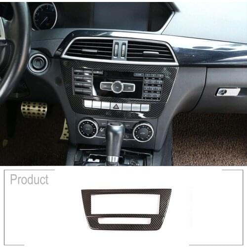 ABS Center Console CD Decoration Frame Trim For Mercedes benz C Class W204 2011 2012 2013 Year Accessories
